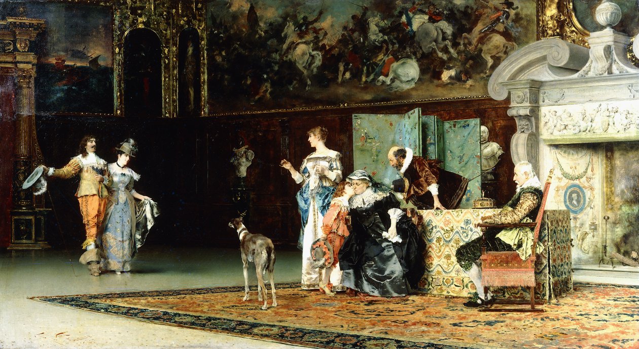 Babiččina návštěva, 1881 od Francesco Vinea