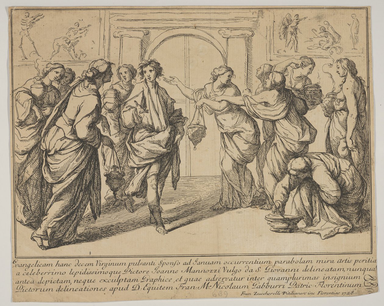 Moudré a pošetilé panny, 1728. od Francesco Zuccarelli