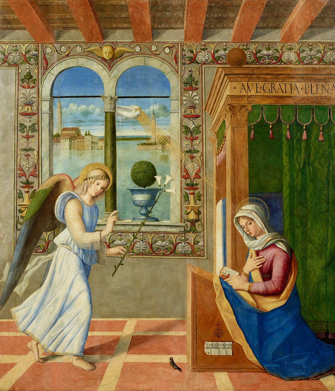 Zvěstování, 1504. od Francesco di Simone da Santacroce