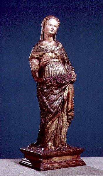 St. Dorothy (polychromované dřevo) od Francesco di Valdambrino