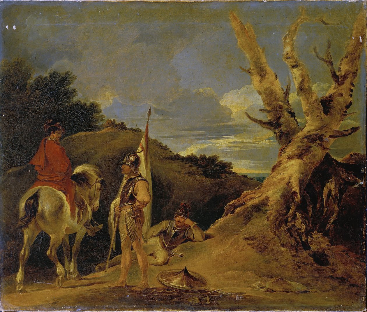 Krajina s vojáky od Francis Bourgeois