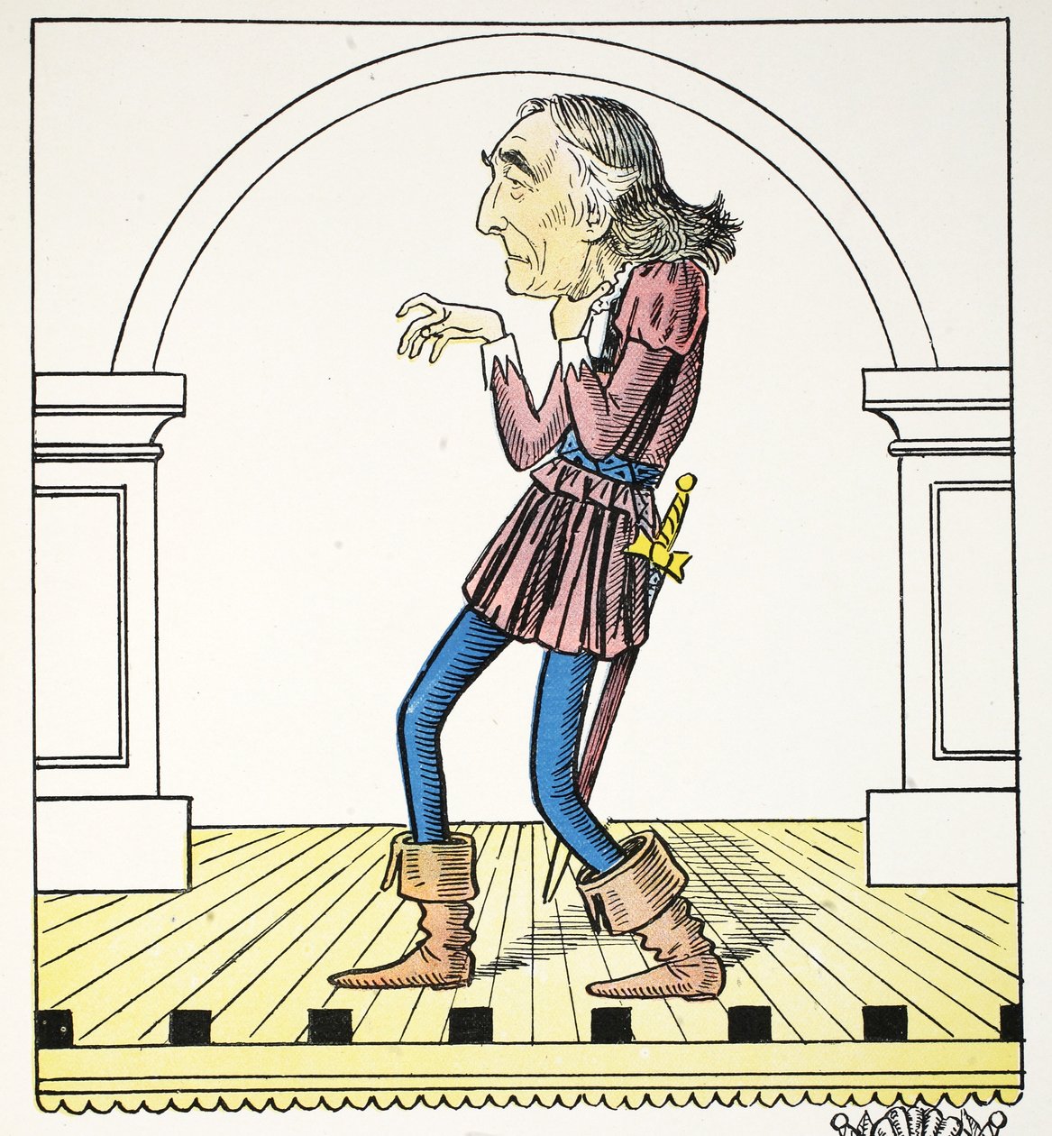 I Art, ilustrace z The Struwwelpeter Alphabet, verš od Harolda Begbieho (1871-1929) od Francis Carruthers Gould