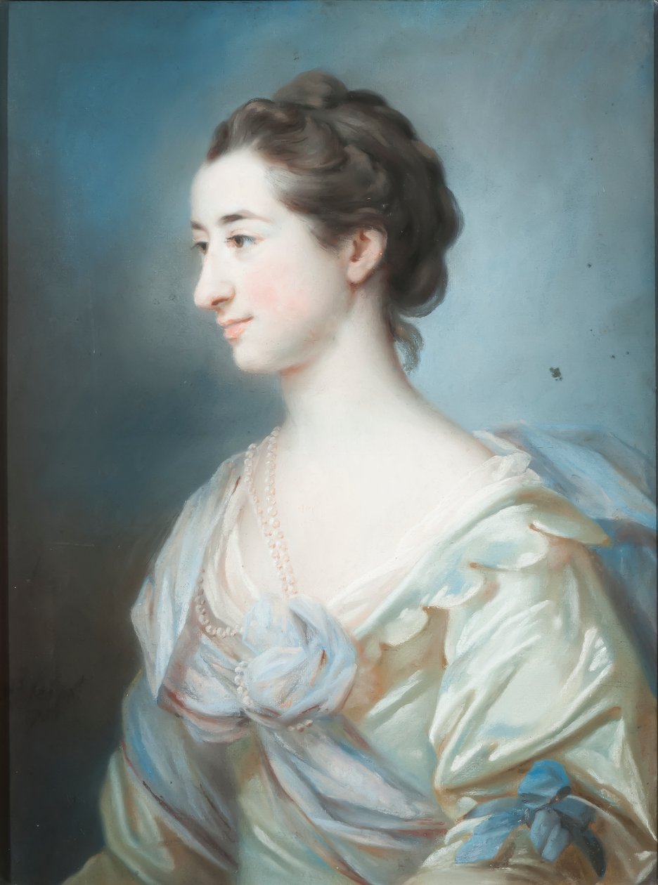 Portrét Elizabeth Thorntonové, 1755 (pastel na papíře) od Francis Cotes
