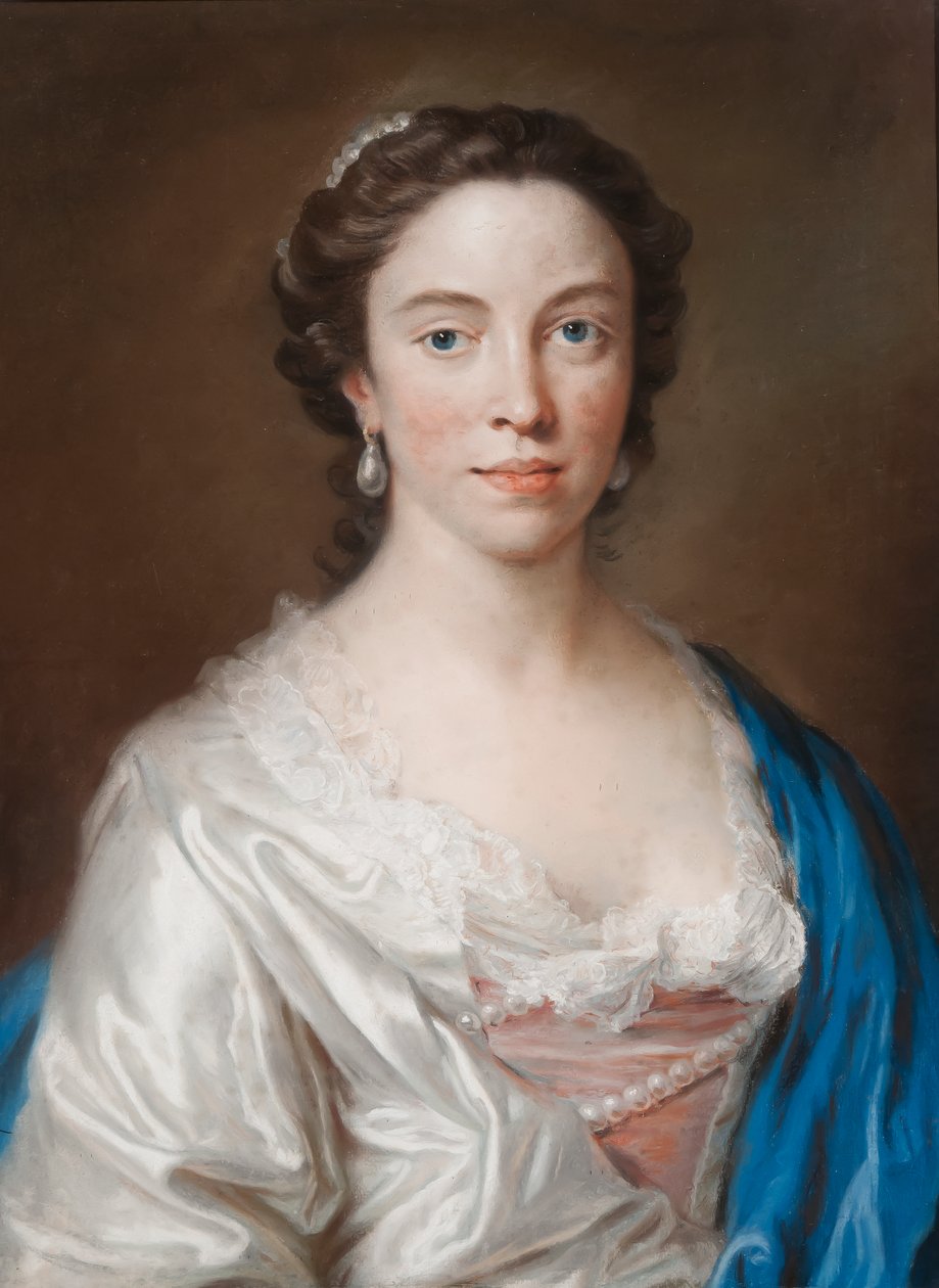 Portrét Mary Thornton (pastel na papíře) od Francis Cotes