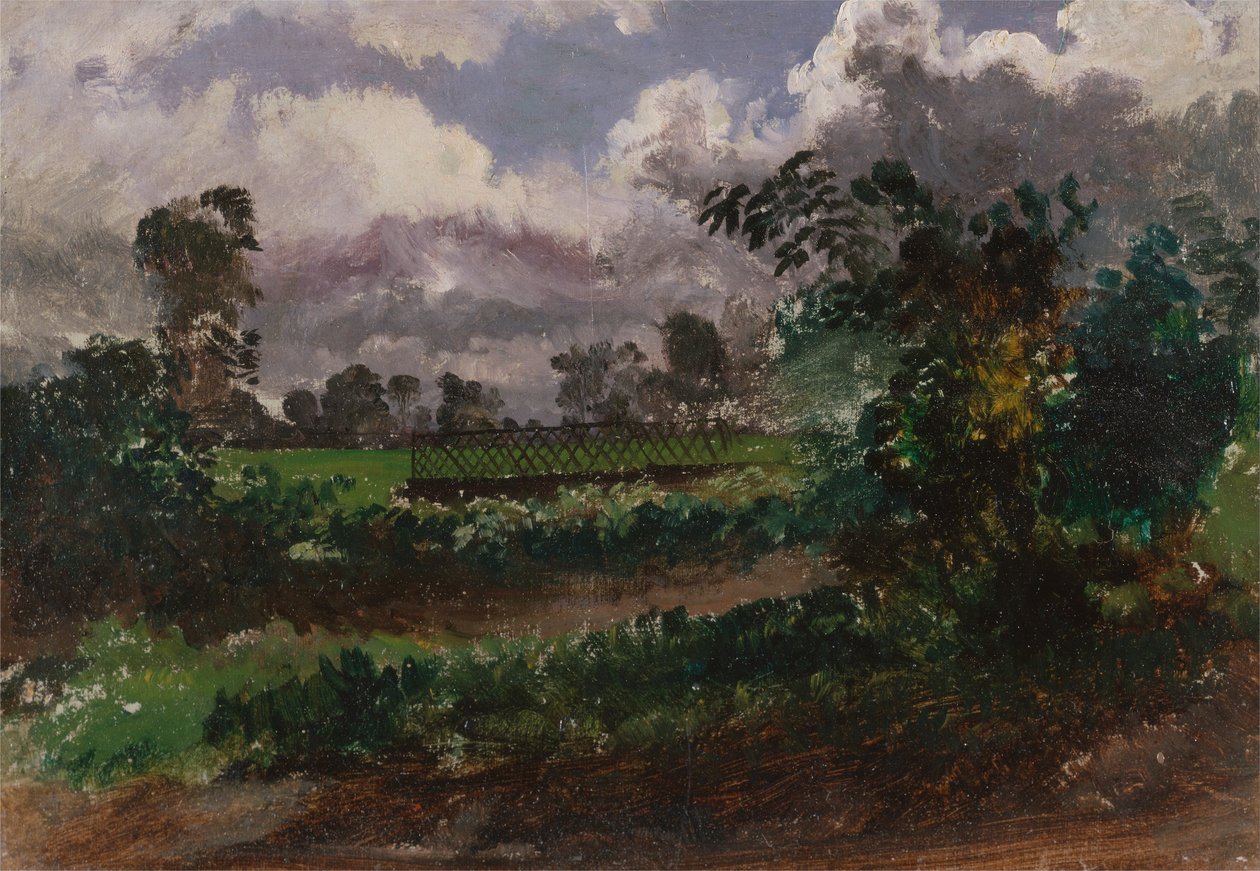 Pohled přes zahradu umělců z jeho domu v Exmouthu, Devonshire od Francis Danby