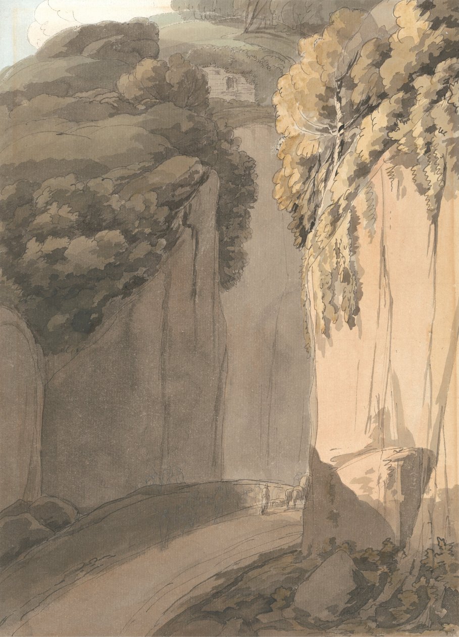 Vstup do jeskyně v Posillipo, Neapol od Francis Towne