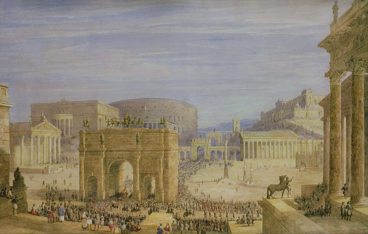 Forum Romanum (wc na papíře) od Francis Vyvyan Jago Arundale