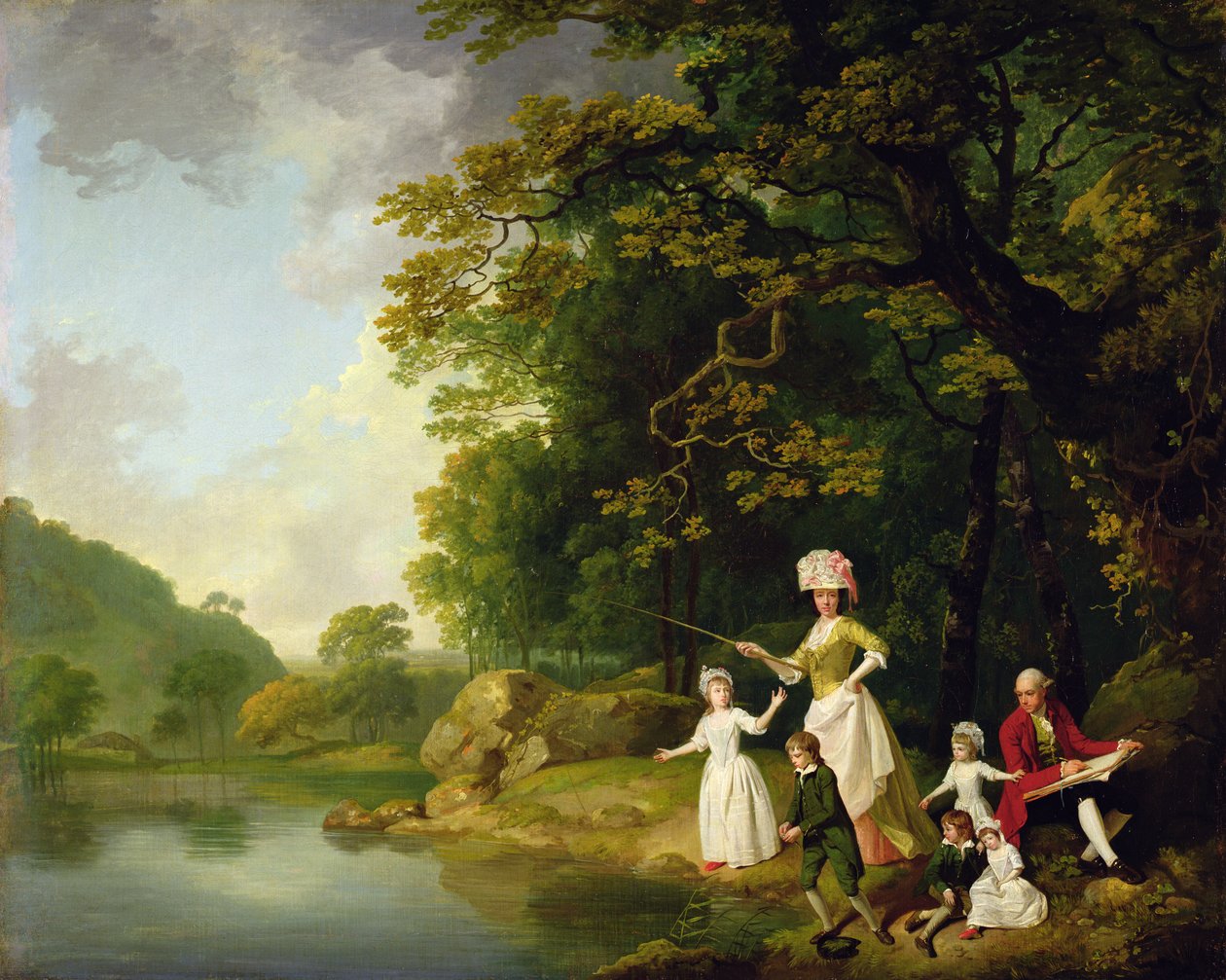 George a Mary Browneovi se svými pěti staršími dětmi, kolem roku 17734 od Francis Wheatley