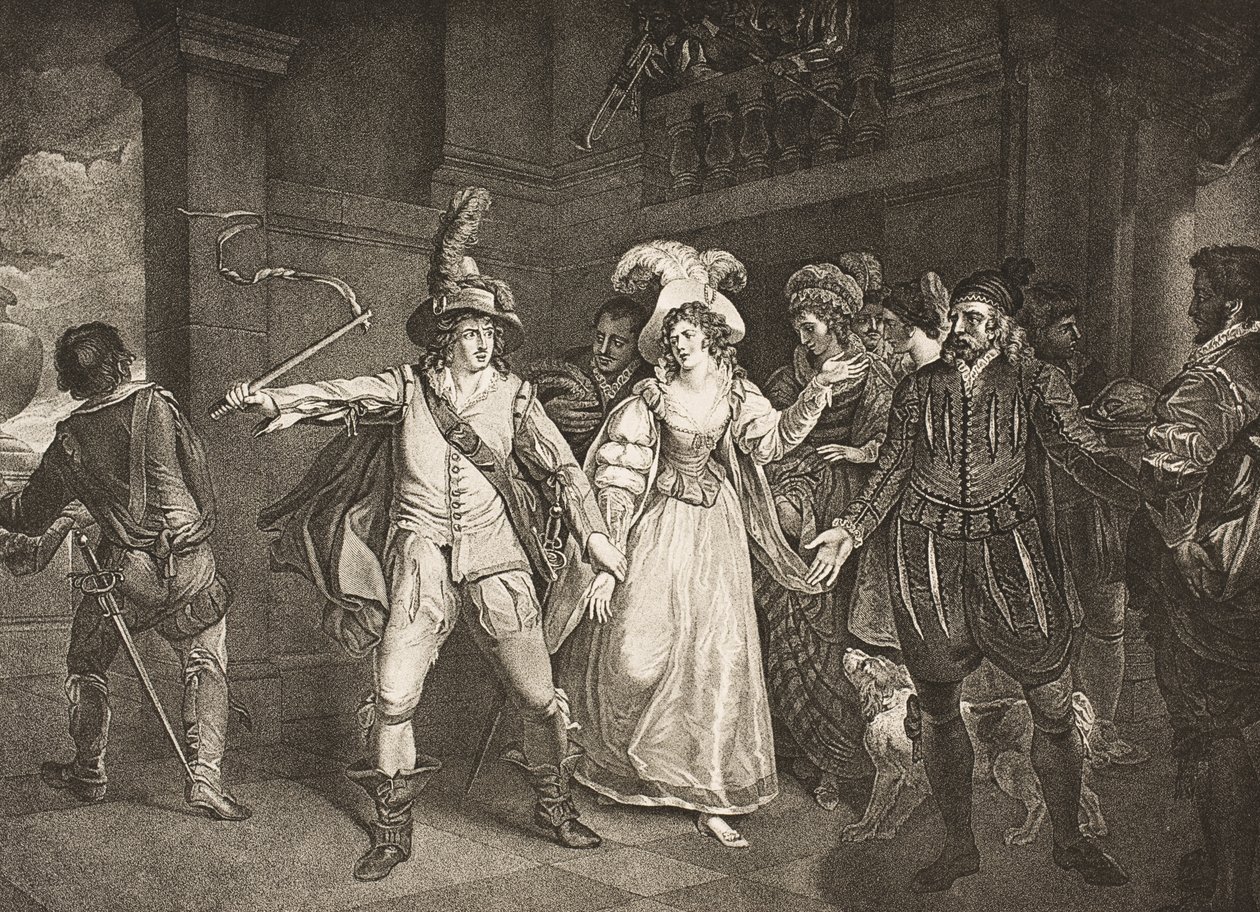 Padova, Před Baptistovým domem, dějství III, scéna II, z 