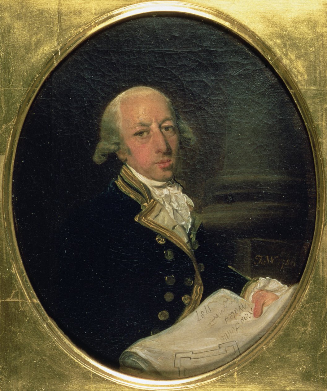 Portrét Arthura Phillipa (1738-1814), velitele první flotily v roce 1788, zakladatel a první guvernér Nového Jižního Walesu, 1787 od Francis Wheatley