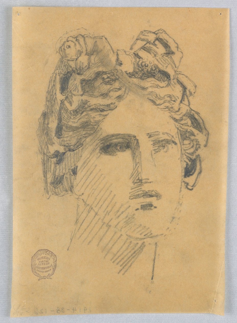 Náčrt ženské hlavy od Francis Augustus Lathrop