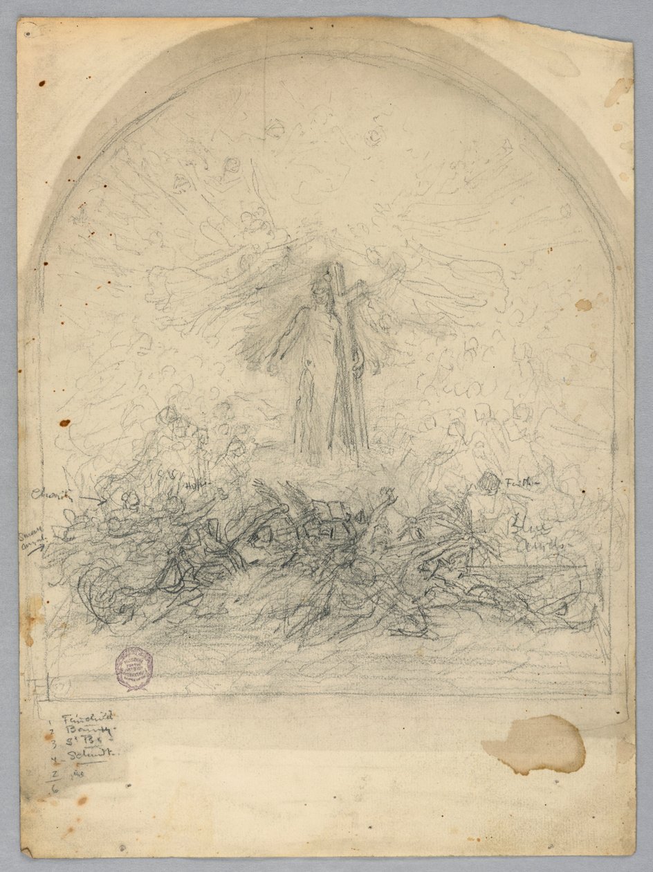 Náčrt Nanebevstoupení od Francis Augustus Lathrop