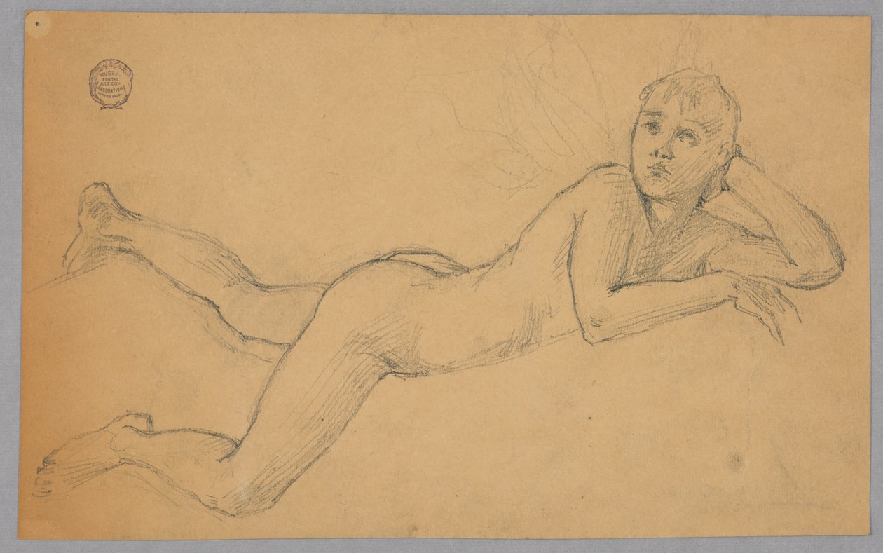 Studie nahé postavy od Francis Augustus Lathrop