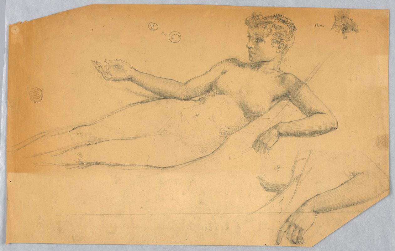 Studie nahé postavy od Francis Augustus Lathrop