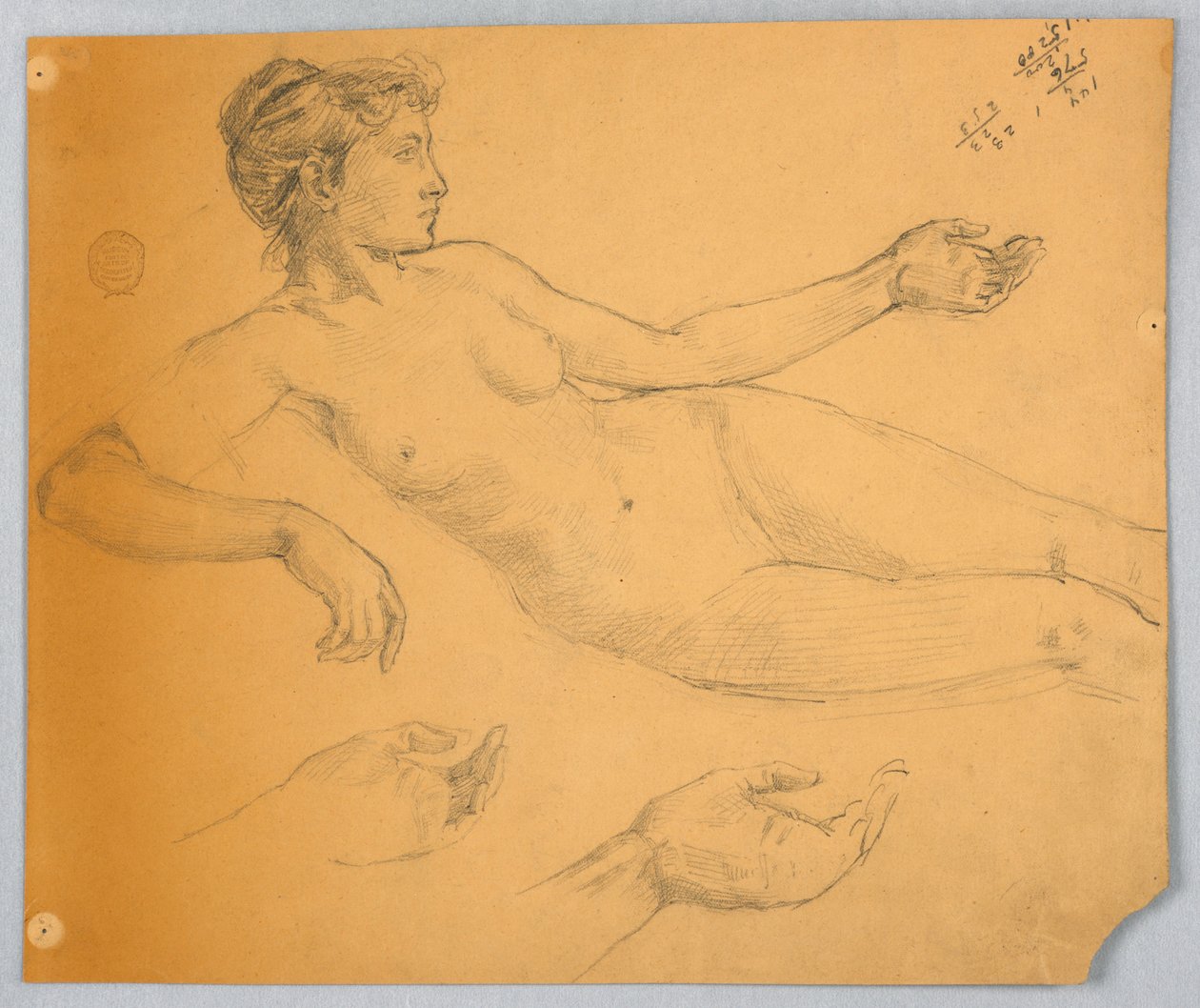 Studie nahé postavy od Francis Augustus Lathrop