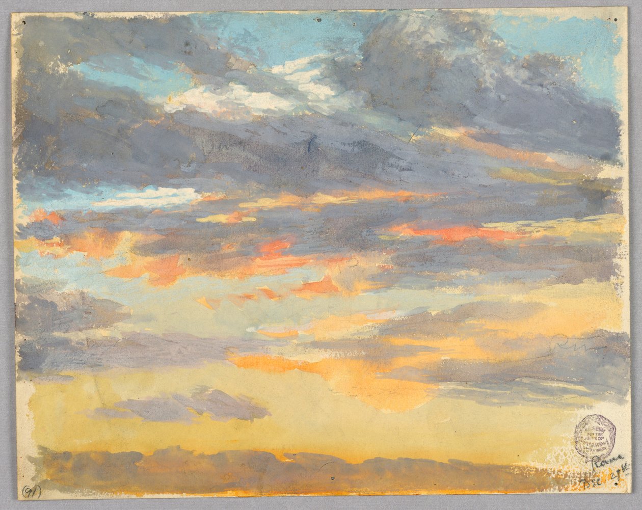 Studie mraků, Řím, Itálie od Francis Augustus Lathrop