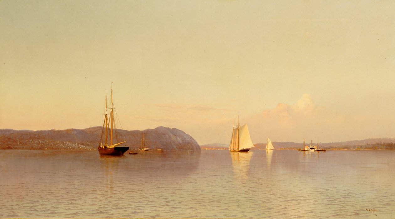 Pozdě odpoledne, Haverstraw Bay od Francis Augustus Silva