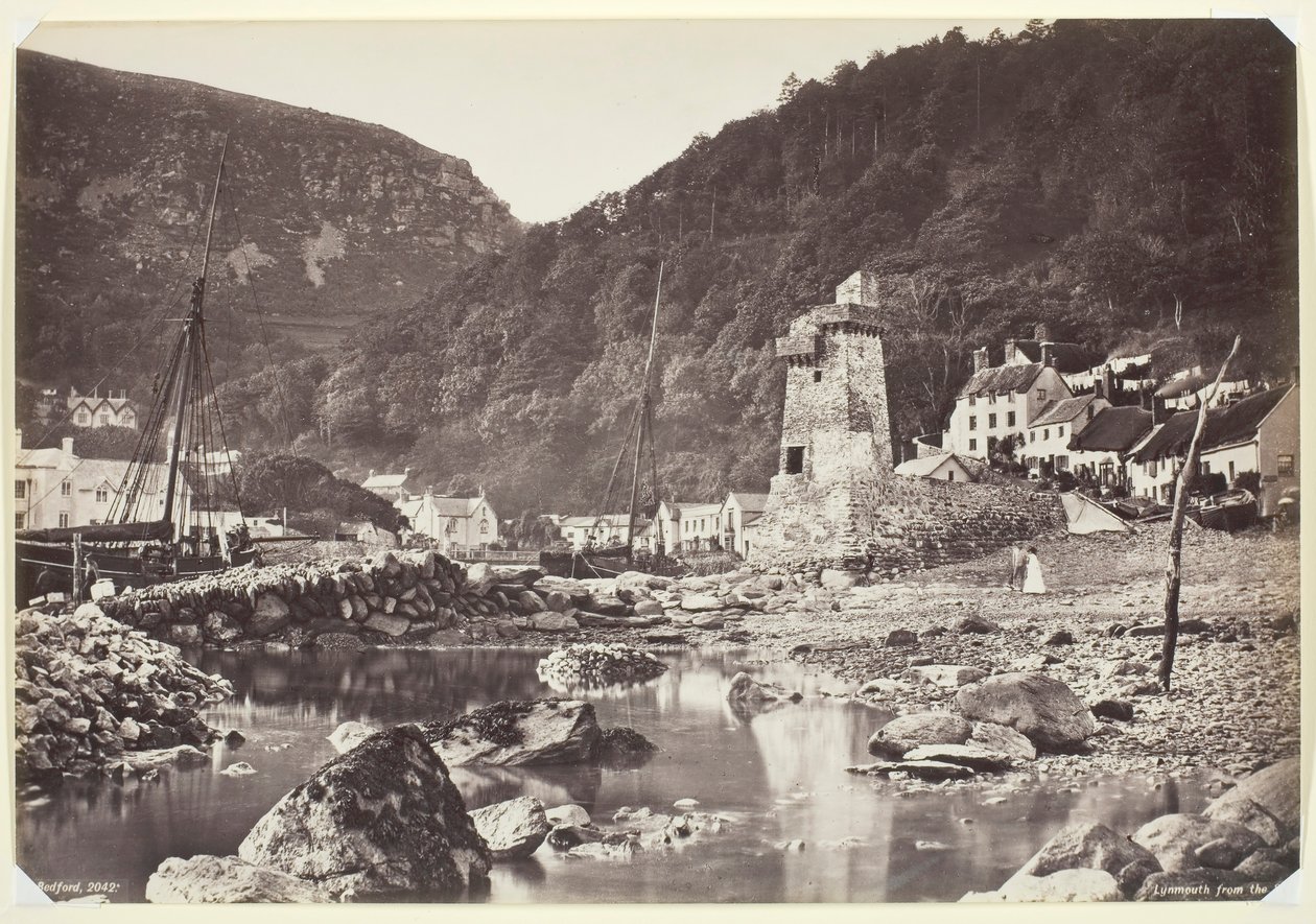 Lynmouth z moře, 186094. od Francis Bedford