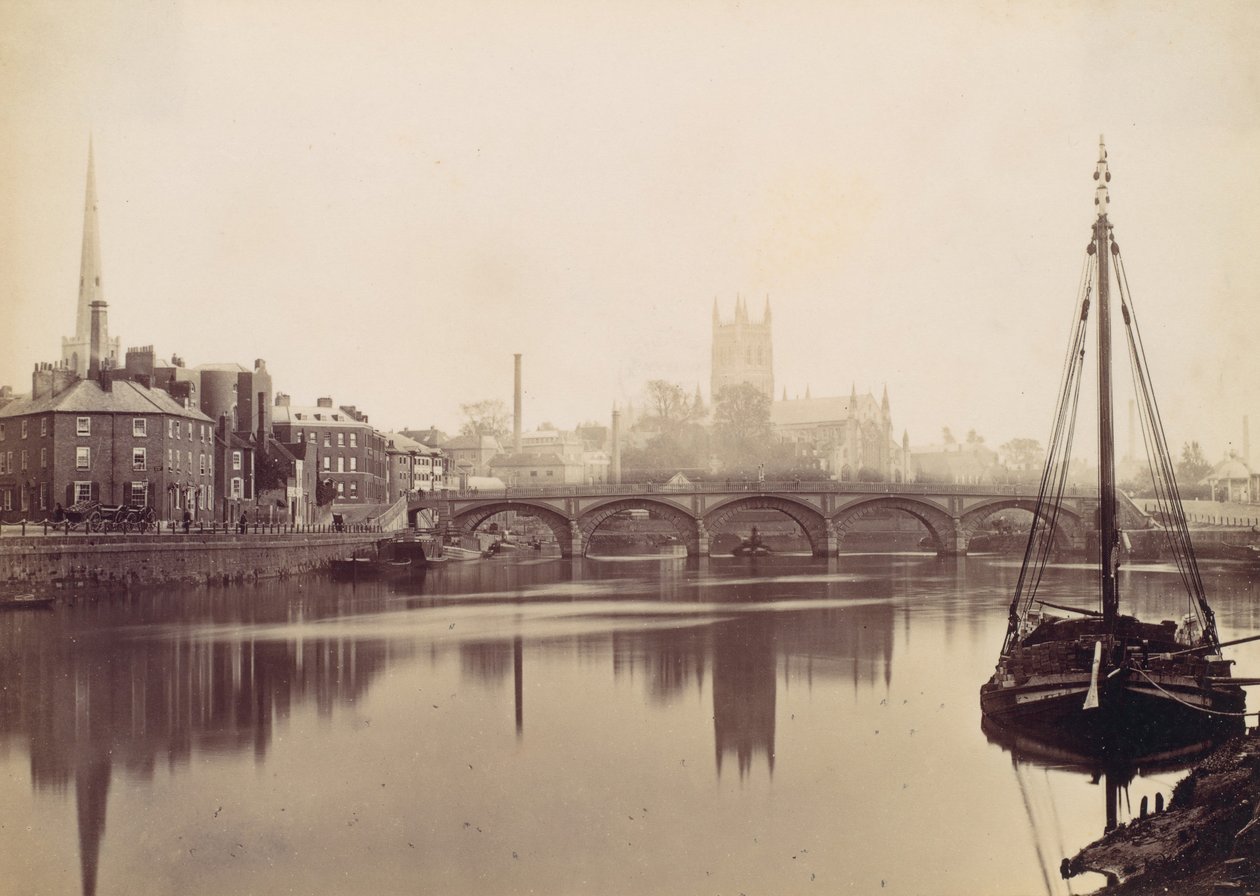 Worcester. Ze Severnu, 70. léta 19. století. od Francis Bedford