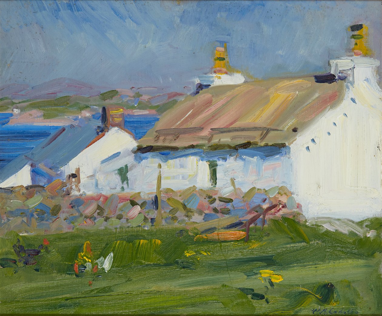 Crofts, Iona (olej na palubě) od Francis Campbell Boileau Cadell
