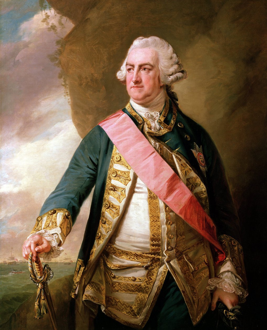 Portrét admirála Edwarda Hawkea od Francis Cotes