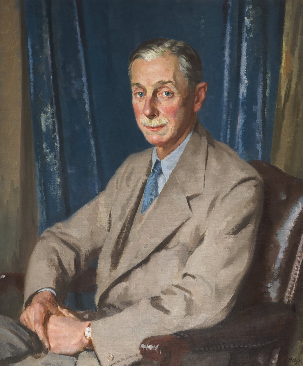 Cuthbert Leicester Warren (olej na plátně) od Francis Edwin Hodge