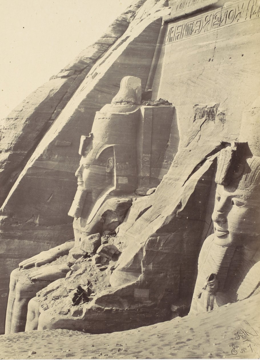 Abu Simbel, Núbie, 1857. od Francis Frith