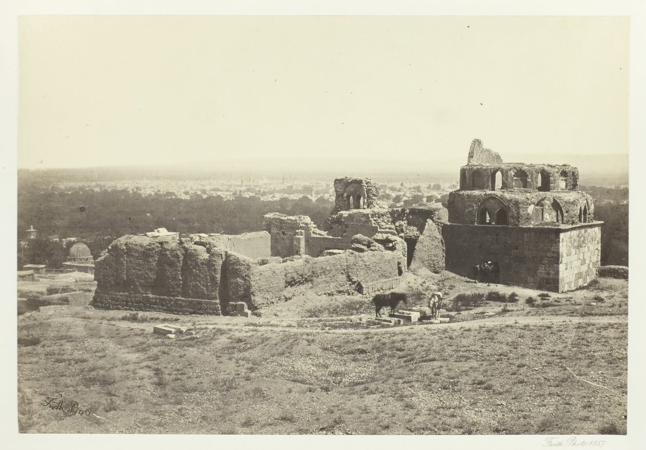Vzdálený pohled na Damašek, 1857. od Francis Frith