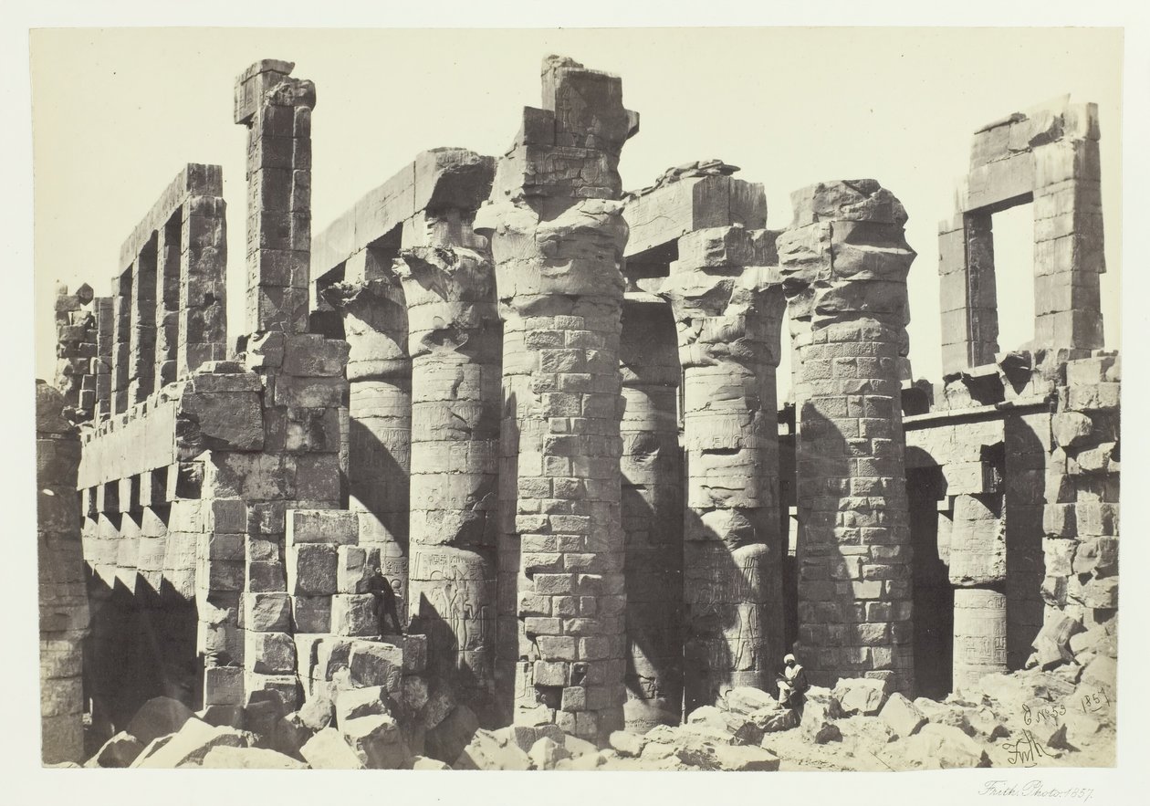 Sloupový sál, Karnac, 1857. od Francis Frith