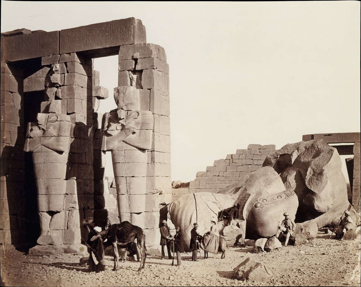 Rameseum El-Kurneh, Théby, 1857. od Francis Frith