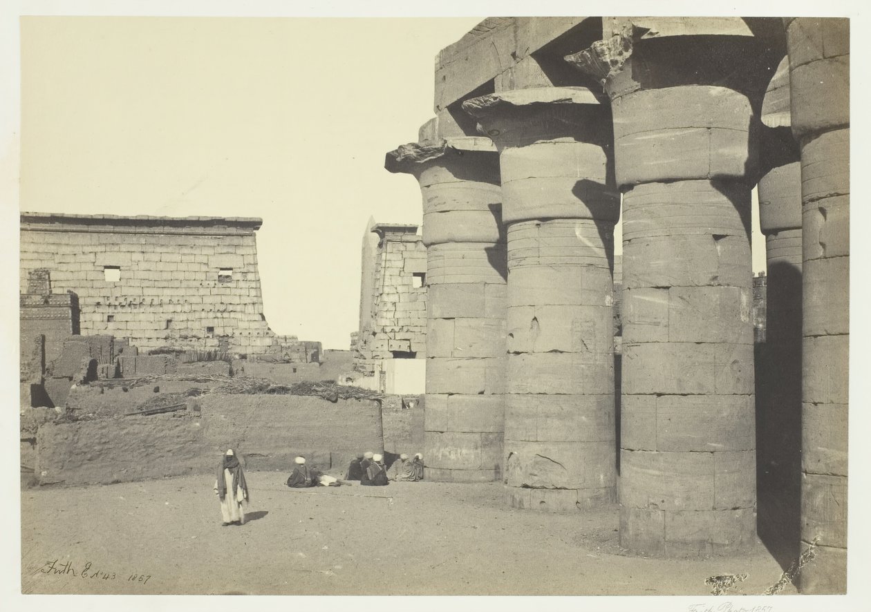 Pohled na Luxor, 1857. od Francis Frith