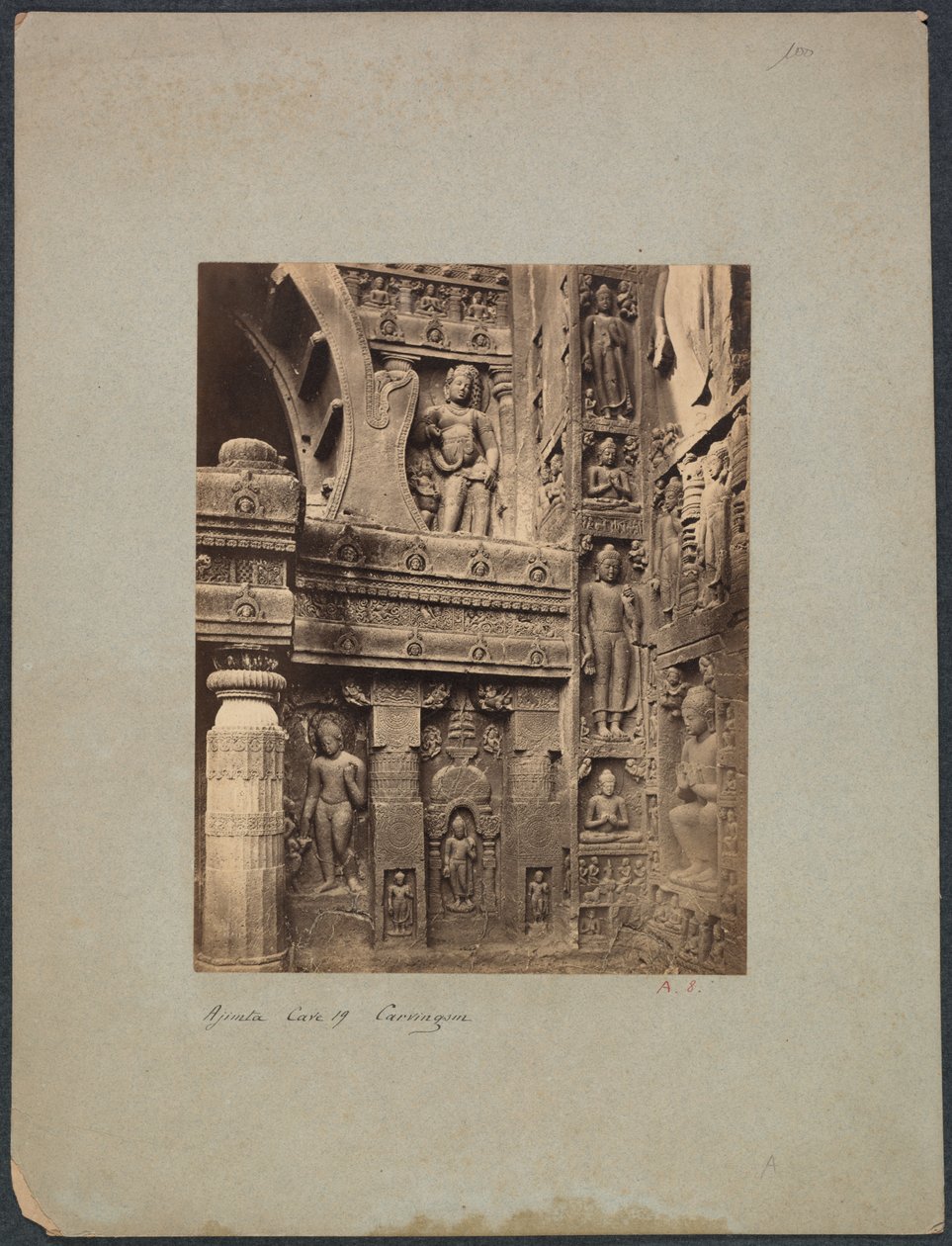 Jeskyně Ajinta č. 19, 1850-1870. od Francis Frith and Co.