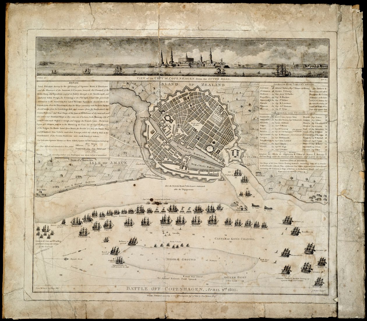 Bitva u Kodaně, 2. dubna 1801 od Francis Gibson