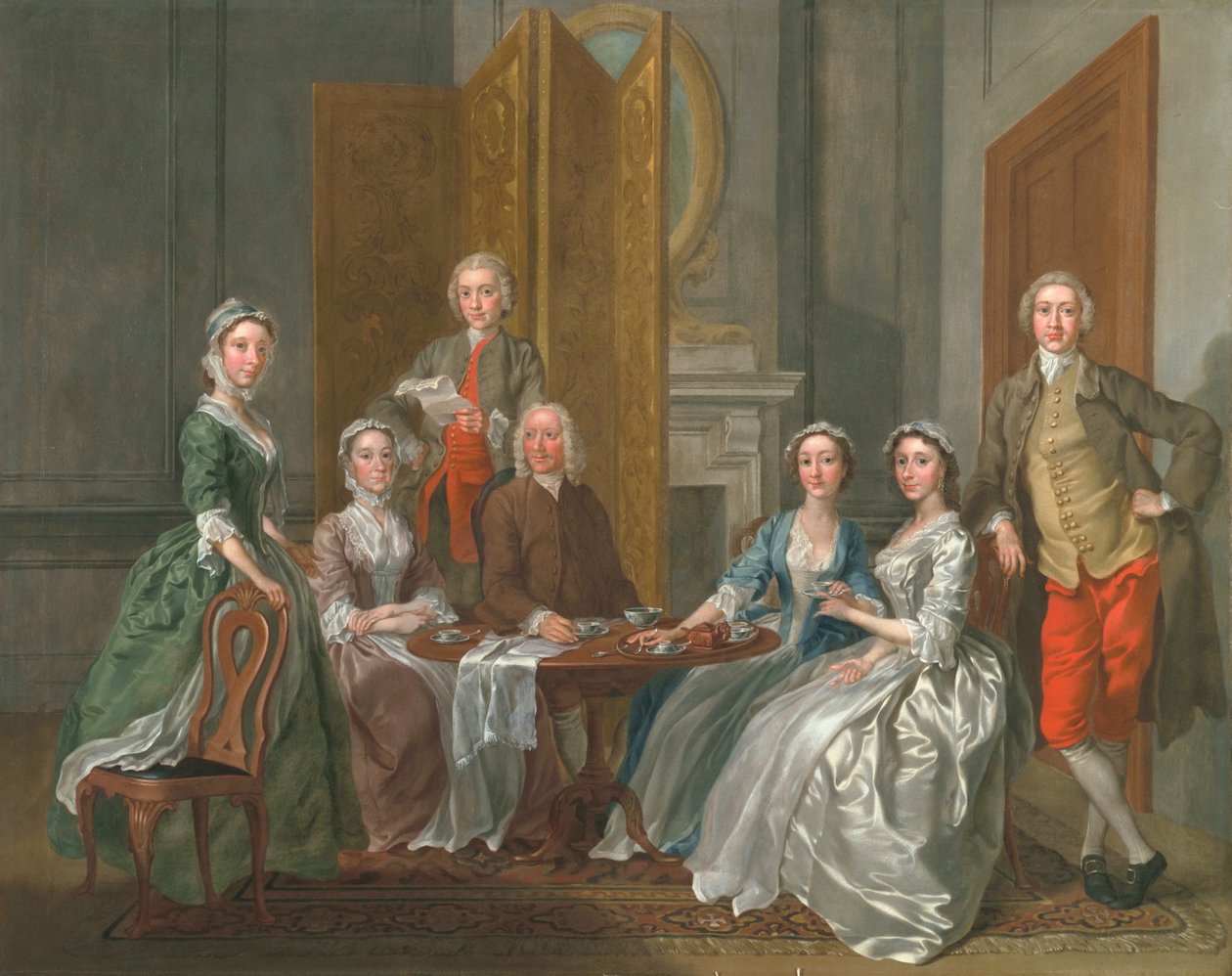 Rodina Gascoigne, kolem roku 1740 od Francis Hayman