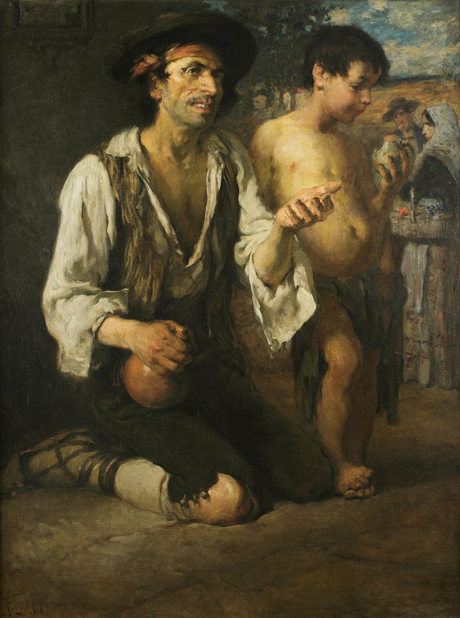 Španělští žebráci, 1896 od Francis Luis Mora