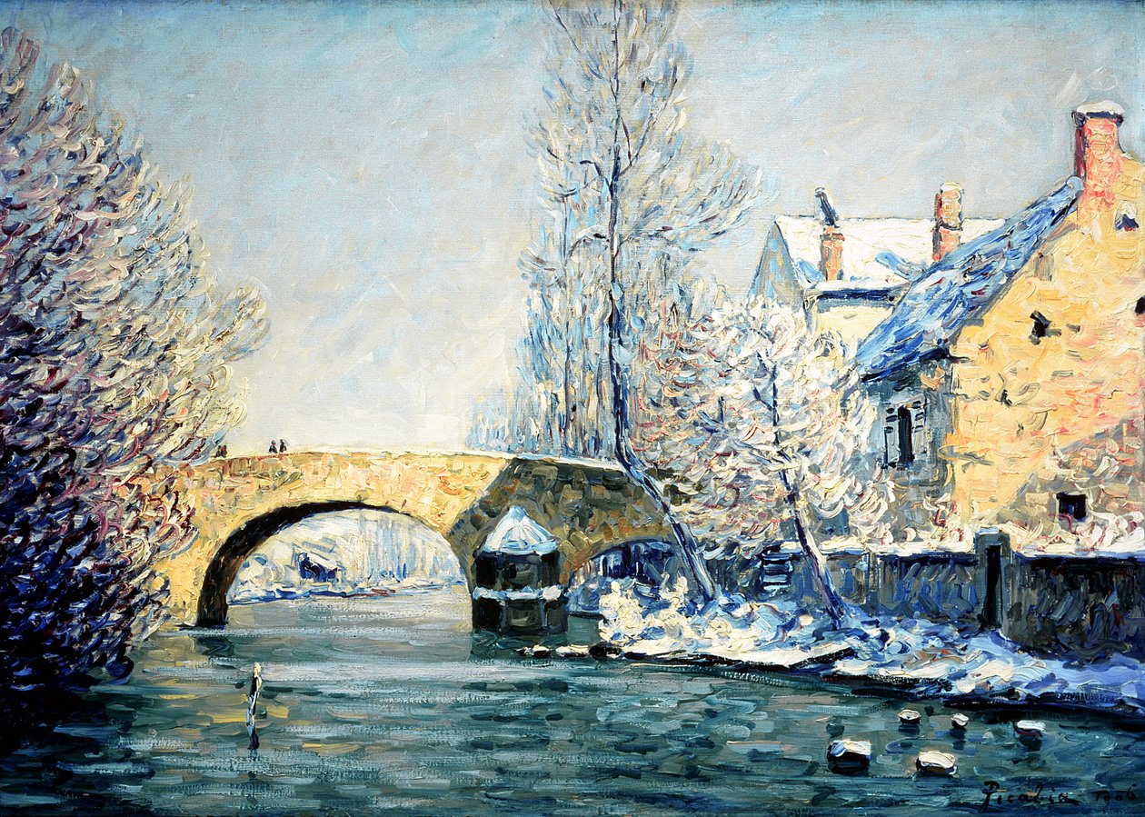 Pont Aubert, sněhový efekt od Francis Picabia