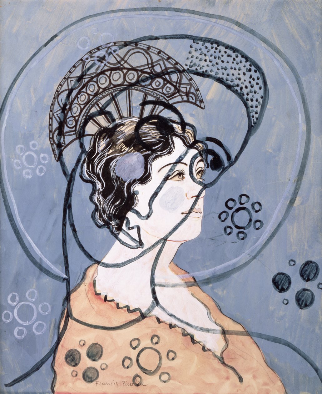 Transparence, asi 1930 (kvaš a tuš nad tužkou) od Francis Picabia