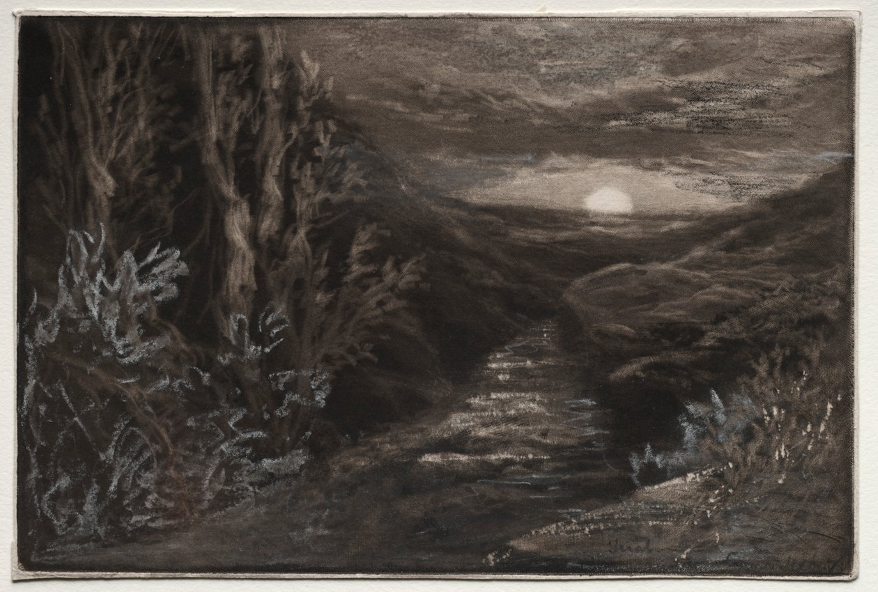 Moorland Stream. od Francis Seymour Haden