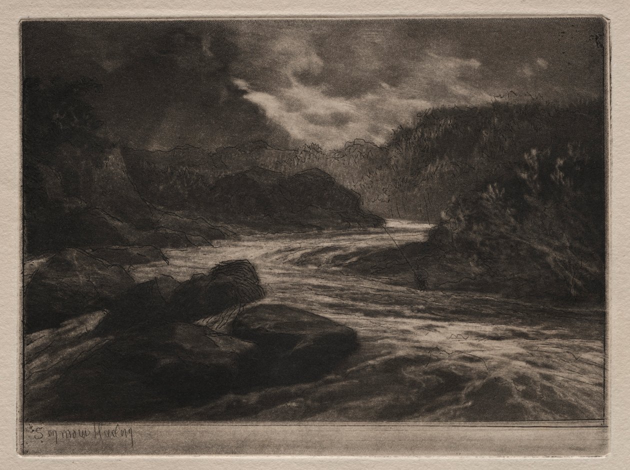Lososová řeka. od Francis Seymour Haden