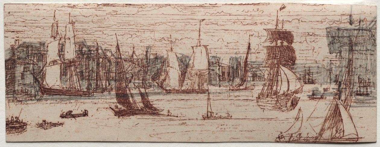 Sketch Off Greenwich. od Francis Seymour Haden