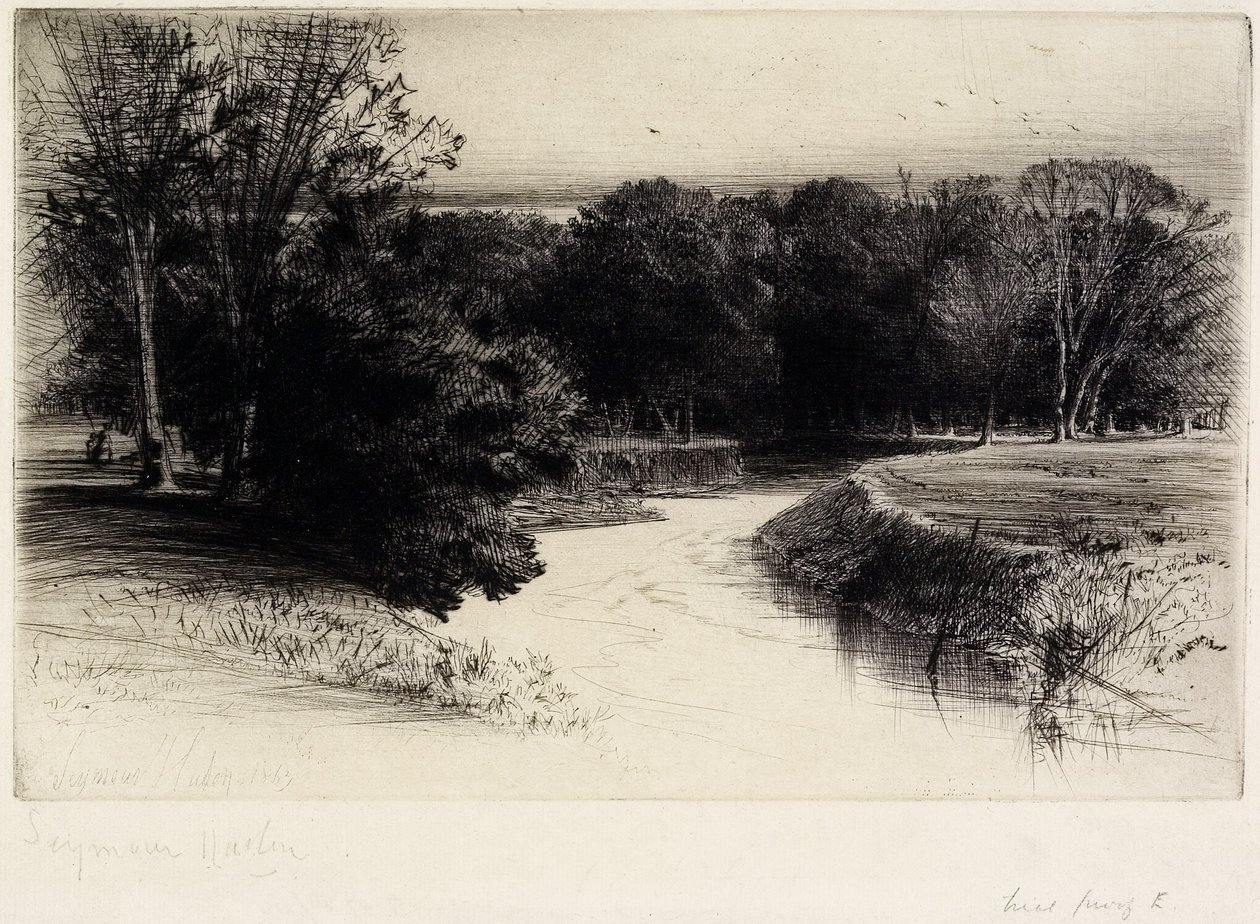 Západ slunce v Irsku, 1863 od Francis Seymour Haden