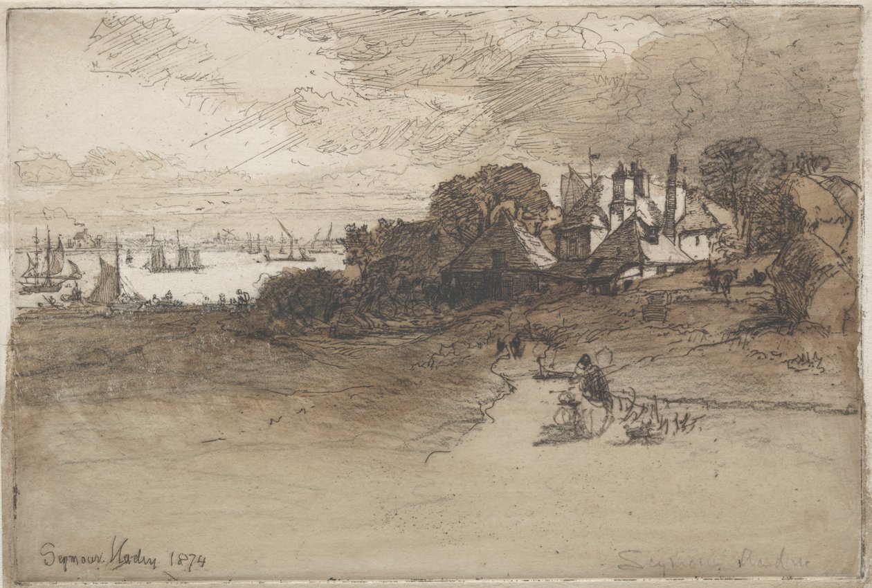 Farma v Essexu, 1874. od Francis Seymour Haden