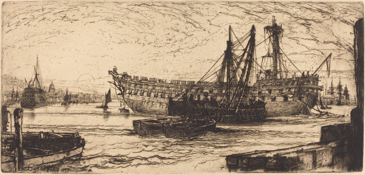 Rozbití Agamemnona od Francis Seymour Haden