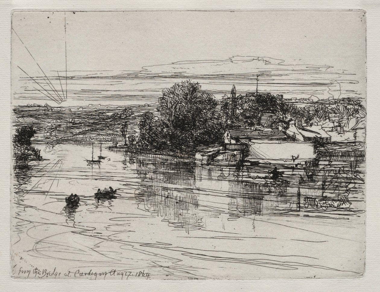 Cardigan Bridge, 1864. od Francis Seymour Haden