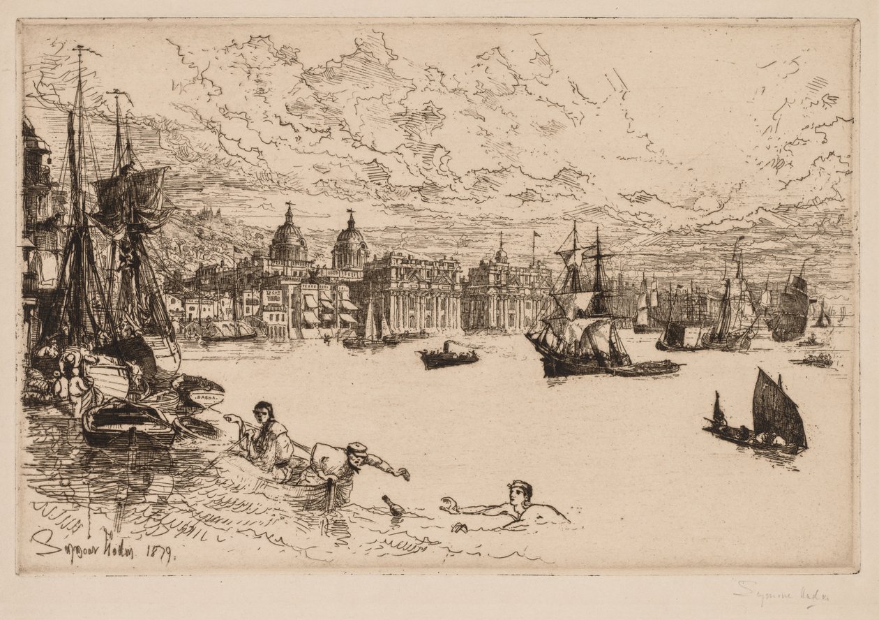 Greenwich, 1879. od Francis Seymour Haden