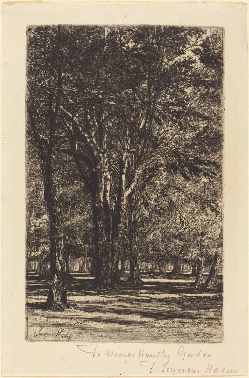 Kensingtonské zahrady (Větší talíř) od Francis Seymour Haden