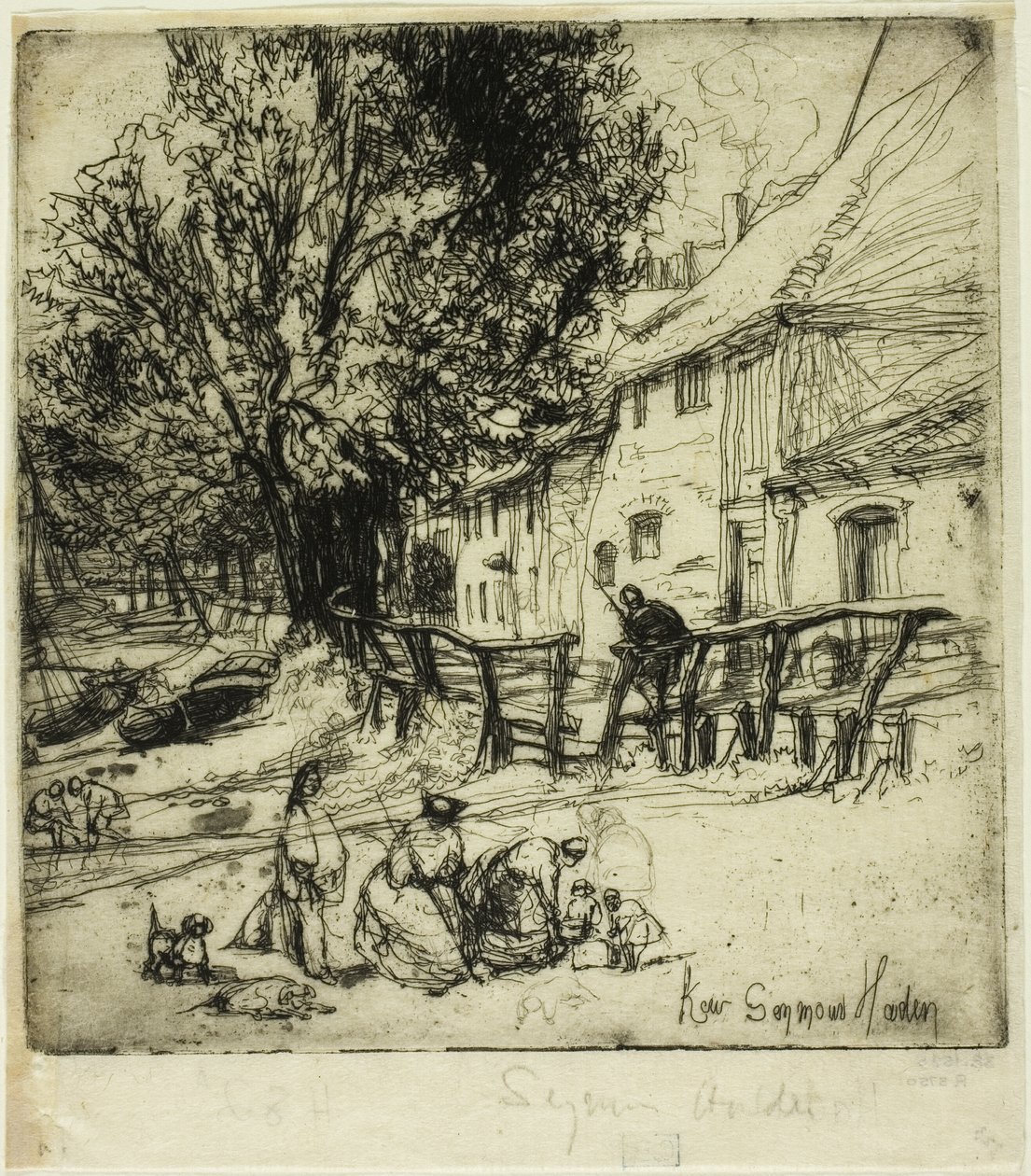 Strana Kew, Fragment od Francis Seymour Haden