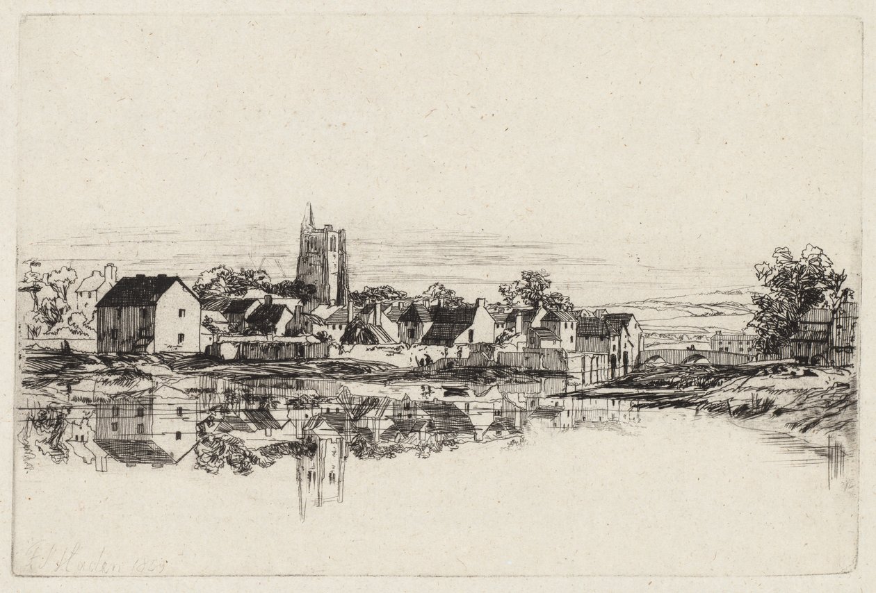 Kidwelly Town, 1859. od Francis Seymour Haden