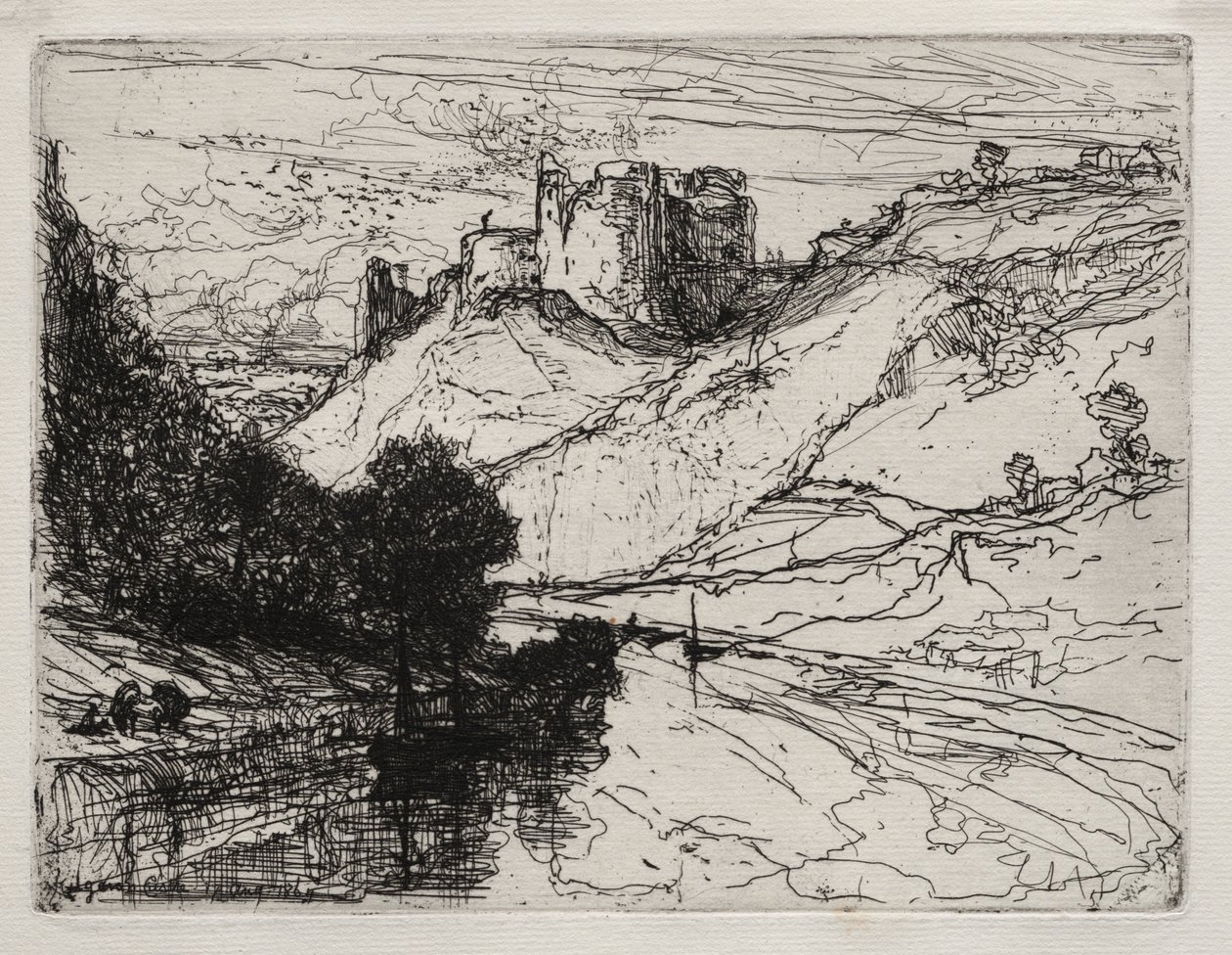 Hrad Kilgaren, 1864. od Francis Seymour Haden