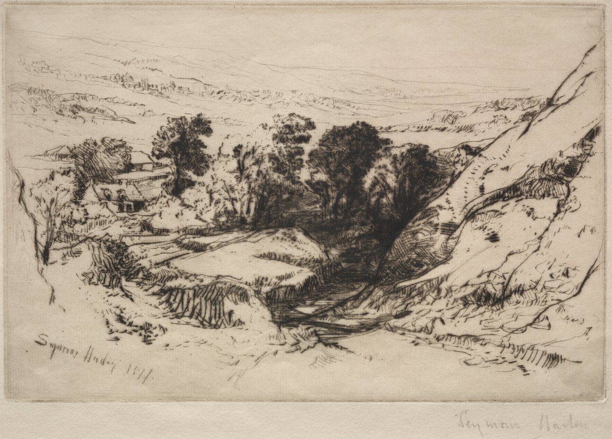Devět Barrow Down od Francis Seymour Haden